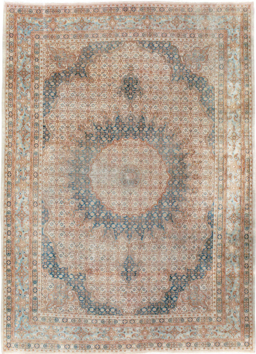 Vintage Persian Mashad Rug, No.20545 - Gss