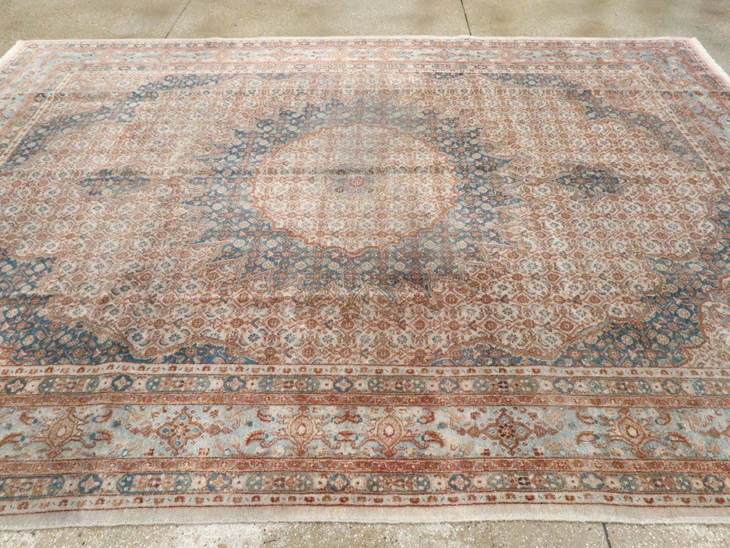 Vintage Persian Mashad Rug, No.20545 - Gss