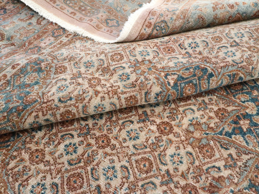 Vintage Persian Mashad Rug, No.20545 - Gss