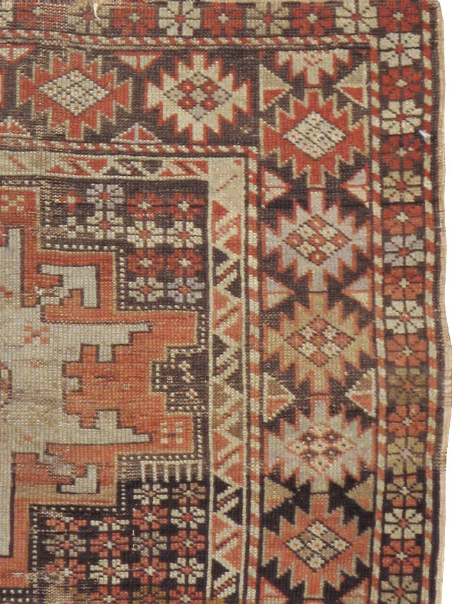 Antique Caucasian Kuba Distressed Rug, No.20547 - Gss