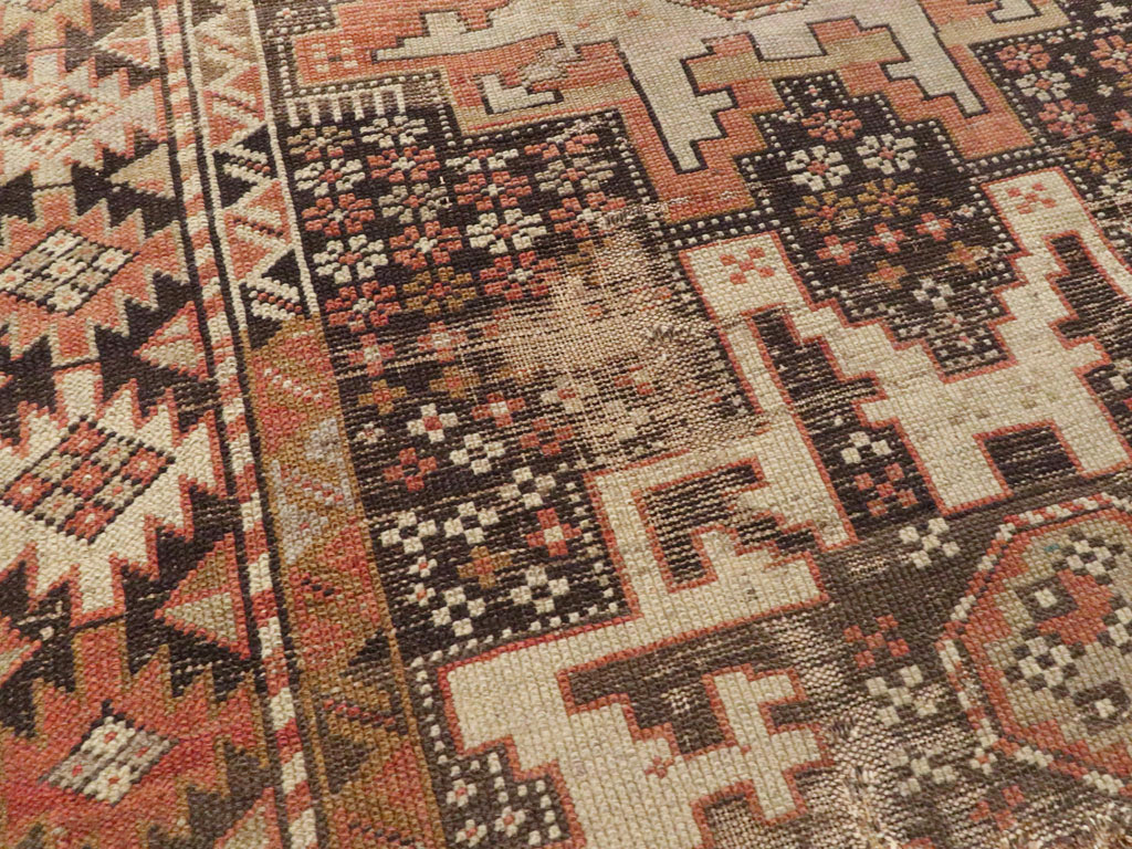 Antique Caucasian Kuba Distressed Rug, No.20547 - Gss