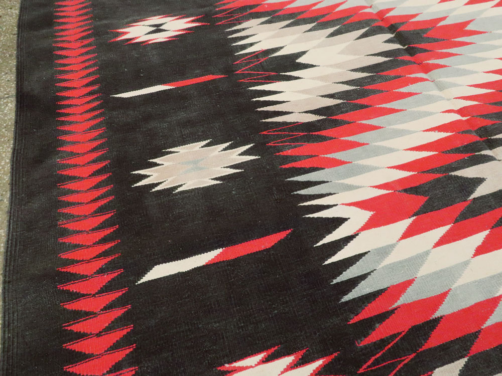 Vintage Indian Flat-weave Dhurrie Carpet, No.20550 - Gss