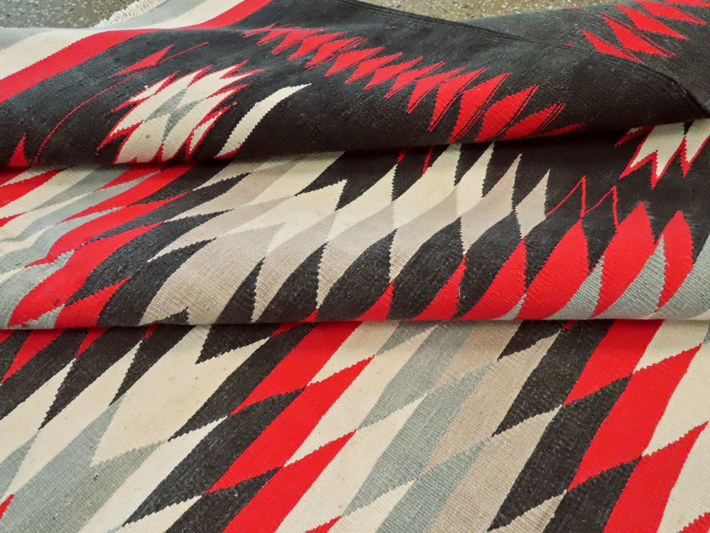 Vintage Indian Flat-weave Dhurrie Carpet, No.20550 - Gss