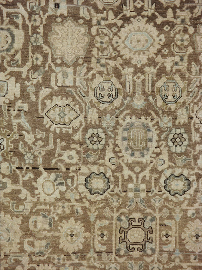 Vintage Persian Malayer Wide Gallery Runner, No.20559 - Gss