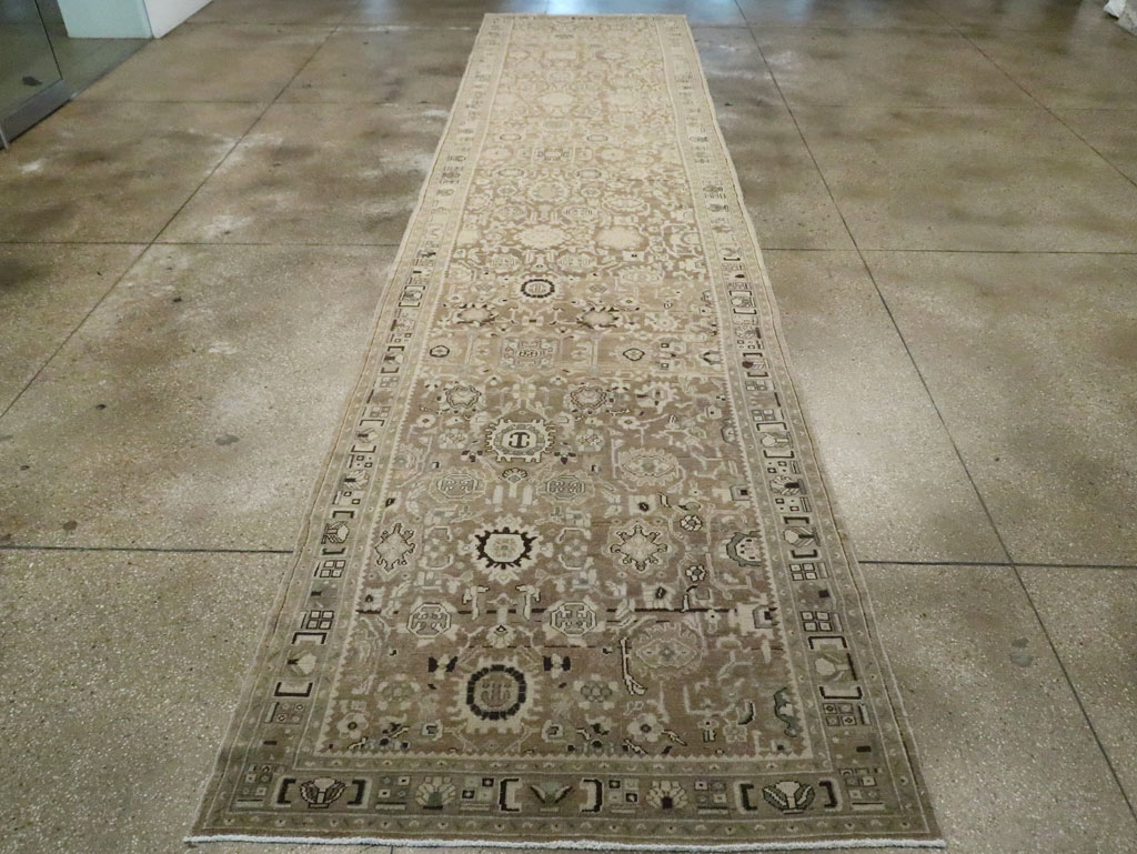 Vintage Persian Malayer Wide Gallery Runner, No.20559 - Gss