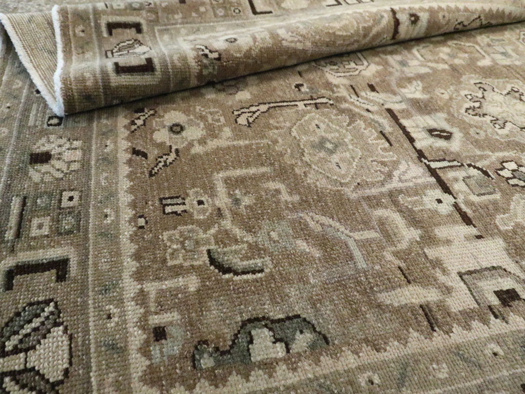 Vintage Persian Malayer Wide Gallery Runner, No.20559 - Gss