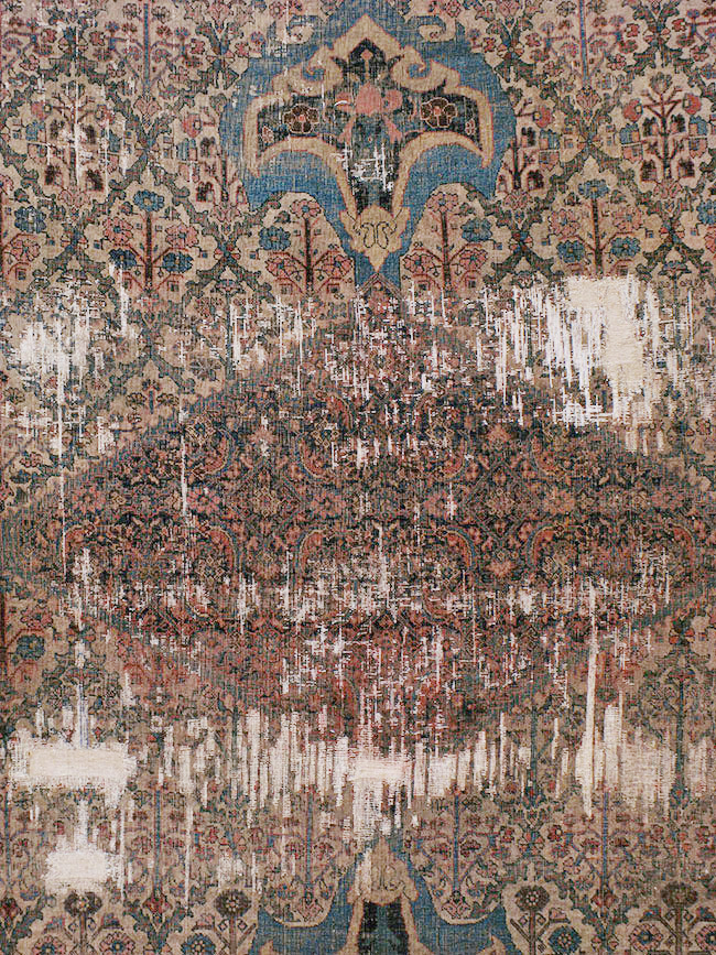 Antique Persian Bidjar Distressed Carpet, No.20569 - Gss