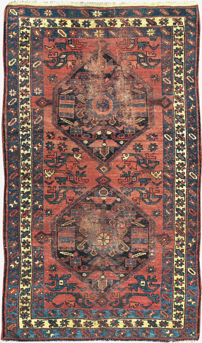 Antique Persian Kurdish Distressed Rug, No.20571 - Gss