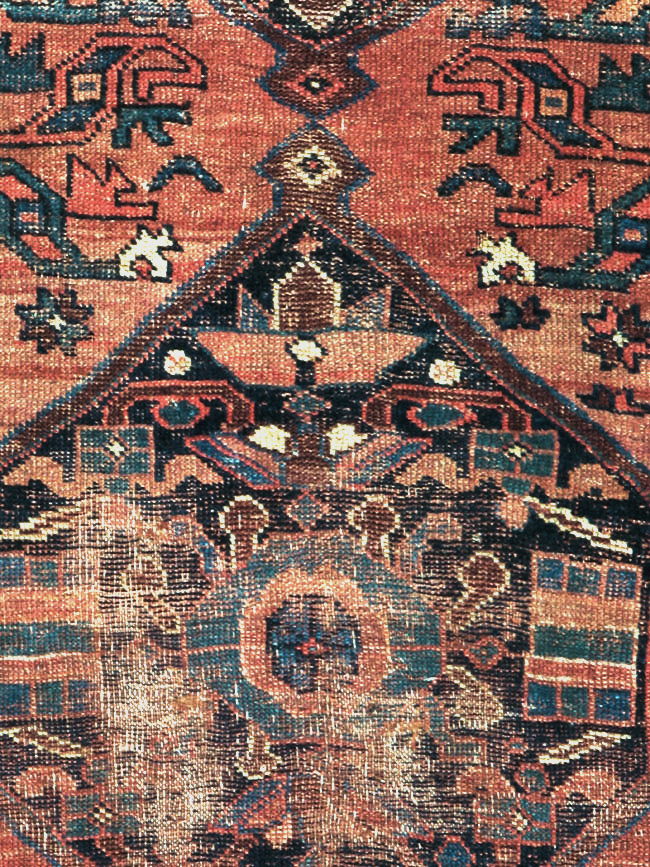 Antique Persian Kurdish Distressed Rug, No.20571 - Gss