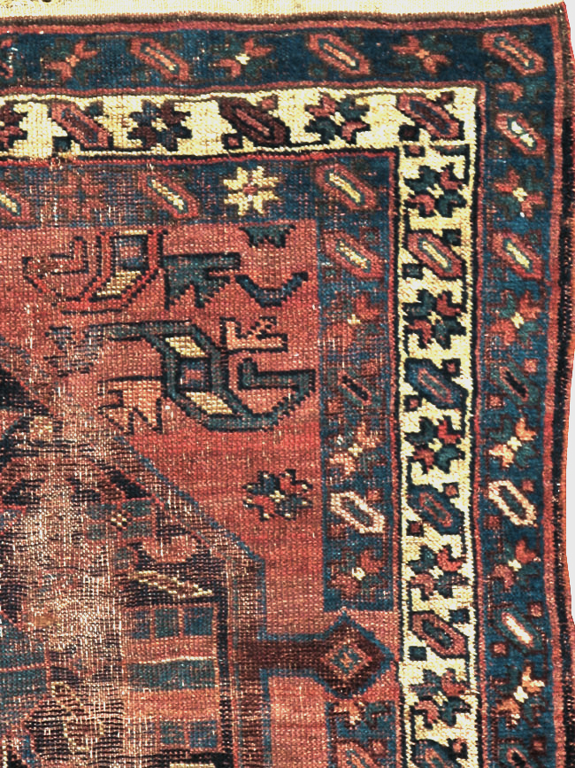 Antique Persian Kurdish Distressed Rug, No.20571 - Gss