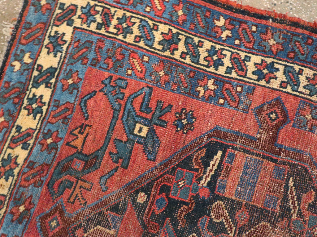 Antique Persian Kurdish Distressed Rug, No.20571 - Gss