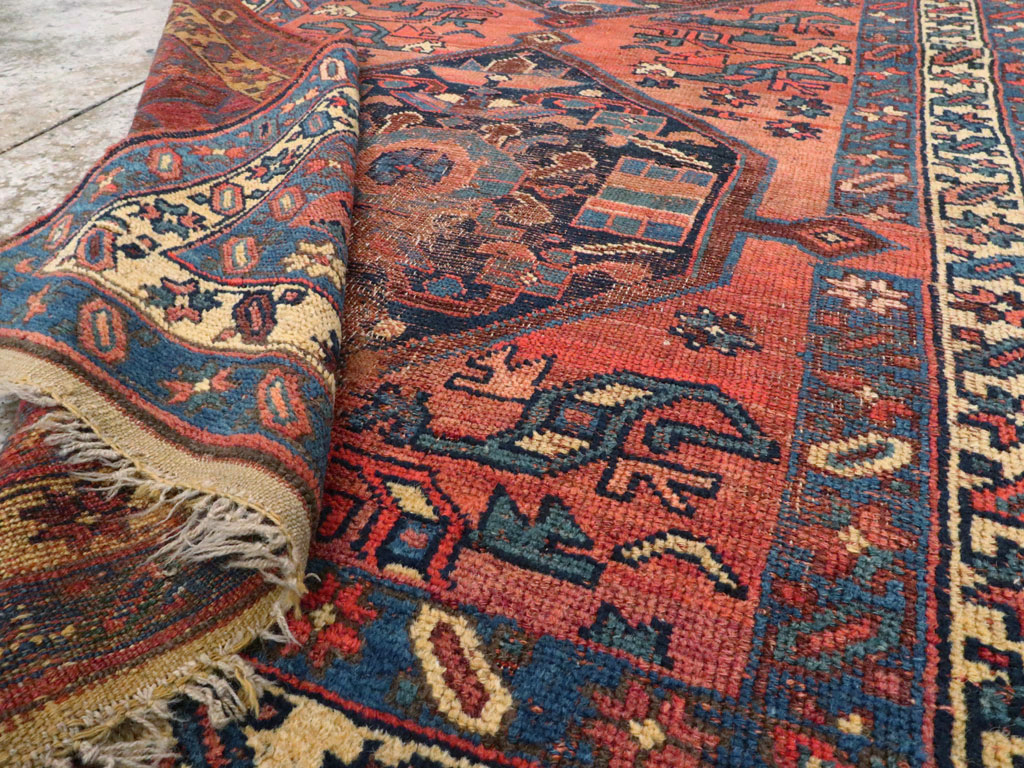 Antique Persian Kurdish Distressed Rug, No.20571 - Gss