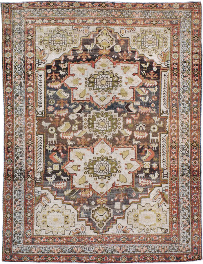 Vintage Persian Shiraz Rug, No.20644 - Gss