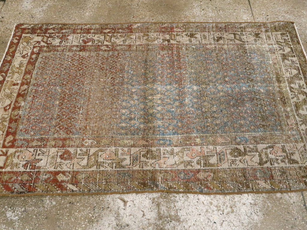 Antique Persian Malayer Distressed Rug, No.20647 - Gss