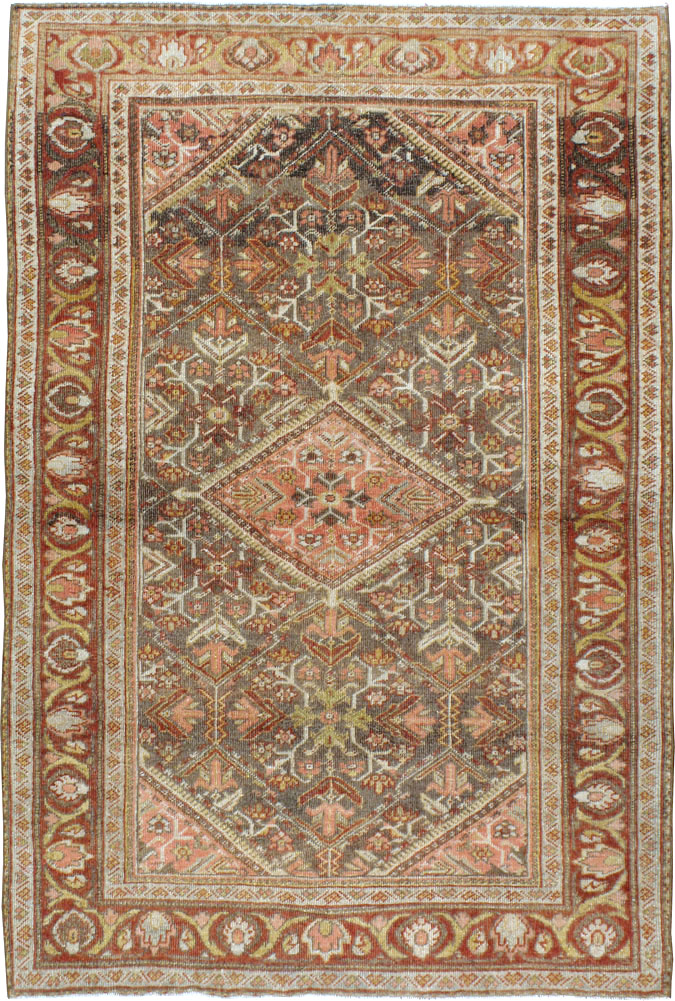 Vintage Persian Malayer Accent Rug, No.20703 - Gss