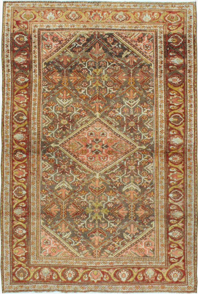 Vintage Persian Malayer Accent Rug, No.20703 - Gss