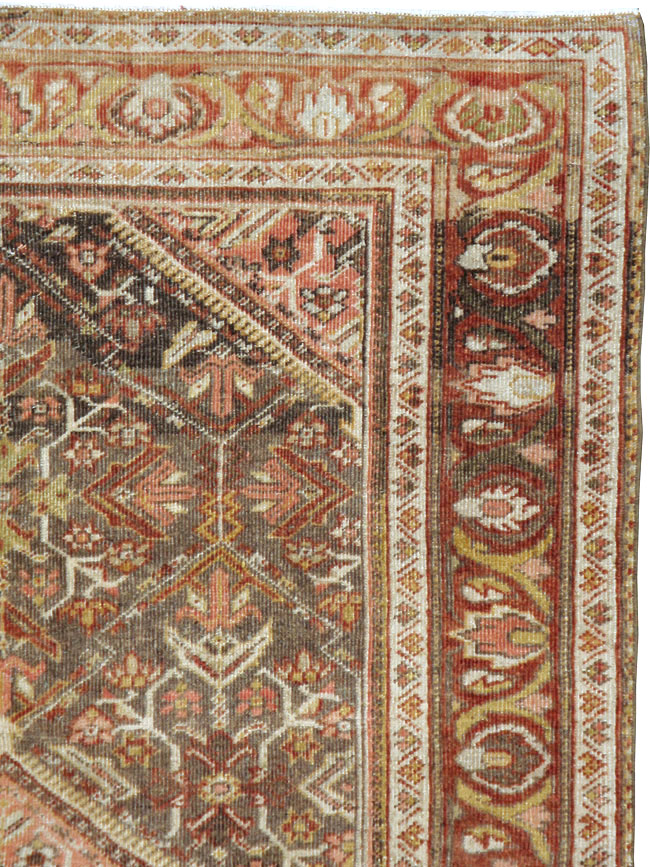 Vintage Persian Malayer Accent Rug, No.20703 - Gss