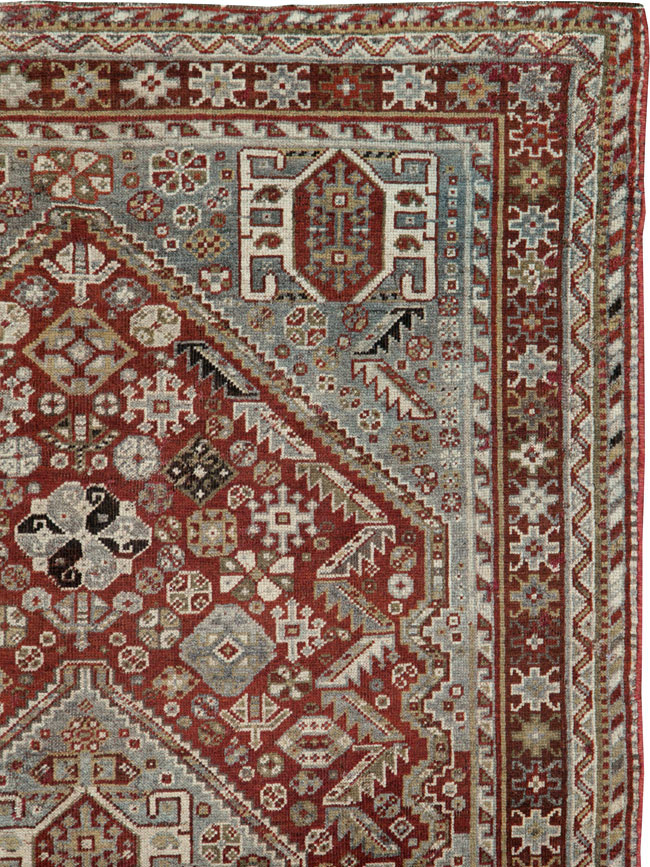 Antique Persian Qashqai Rug, No.20704 - Gss