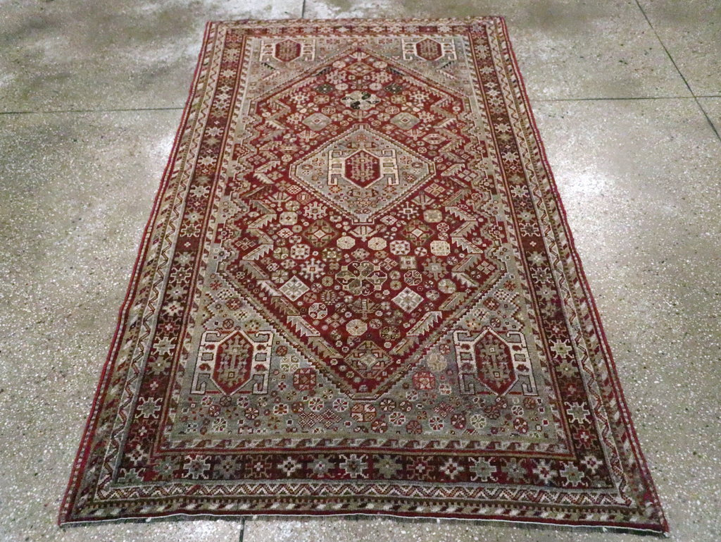 Antique Persian Qashqai Rug, No.20704 - Gss