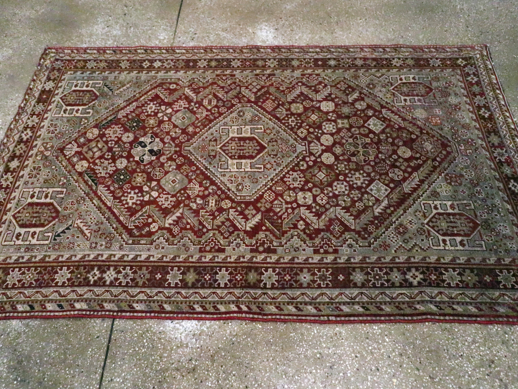 Antique Persian Qashqai Rug, No.20704 - Gss