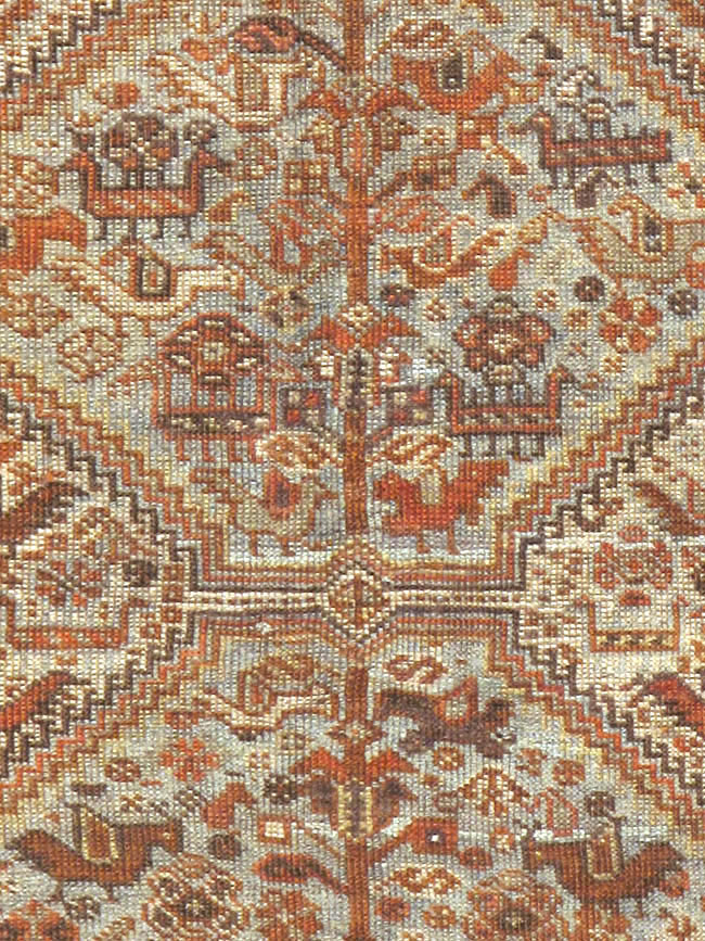 Antique Persian Shiraz Square Rug, No.20706 - Gss