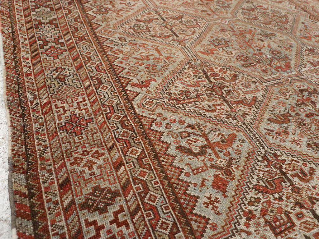 Antique Persian Shiraz Square Rug, No.20706 - Gss