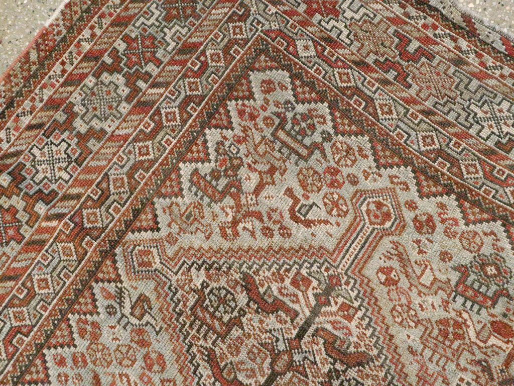 Antique Persian Shiraz Square Rug, No.20706 - Gss