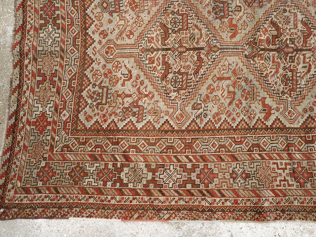 Antique Persian Shiraz Square Rug, No.20706 - Gss