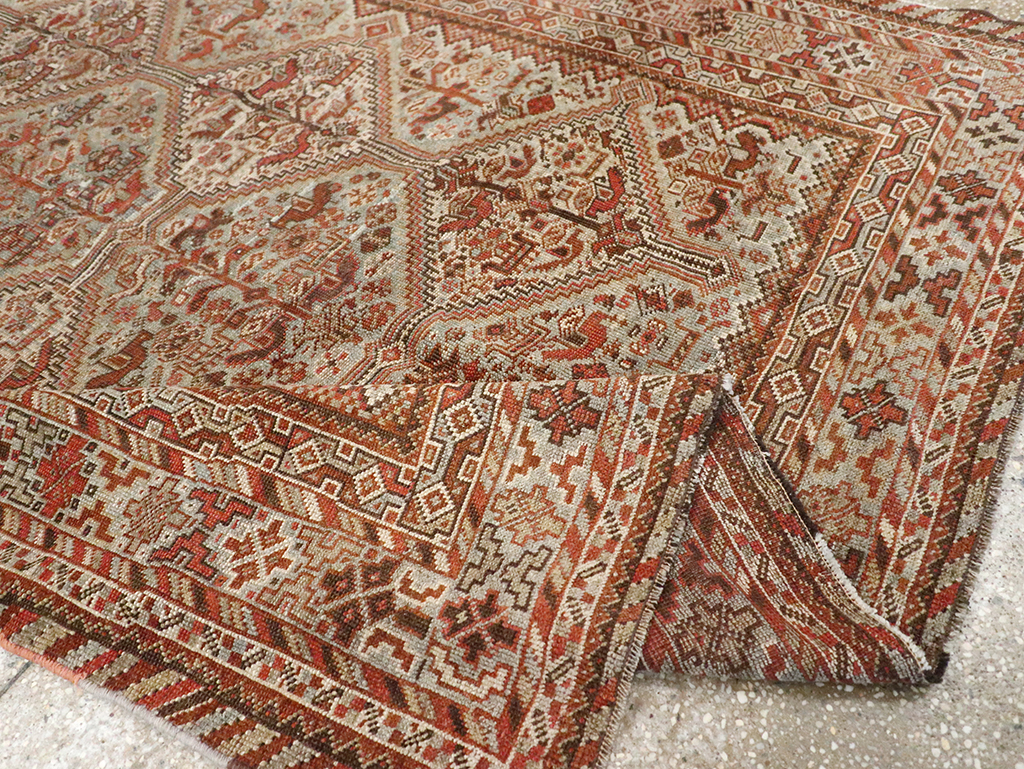 Antique Persian Shiraz Square Rug, No.20706 - Gss