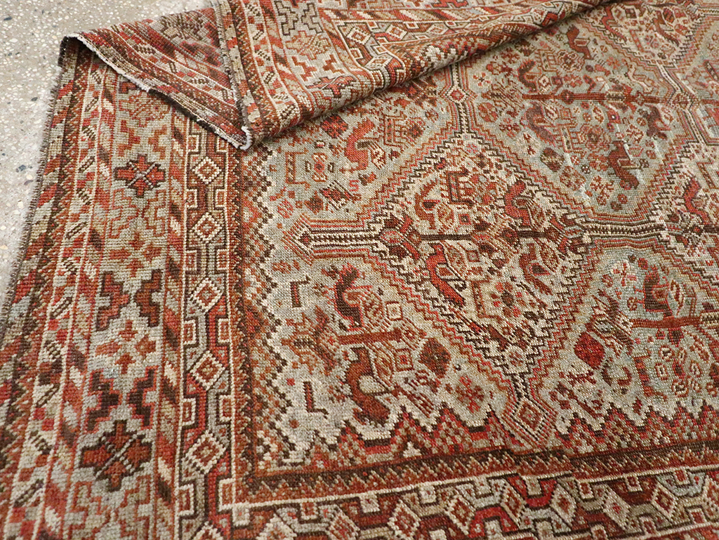 Antique Persian Shiraz Square Rug, No.20706 - Gss