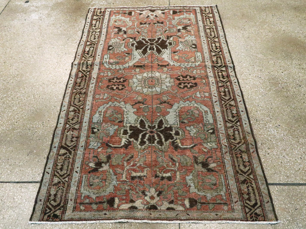 Antique Persian Malayer Rug Throw Rug, No.20716 - Gss
