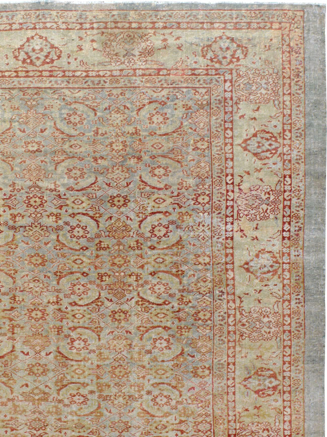 Antique Persian Mahal Square Carpet, No.20765 - Gss