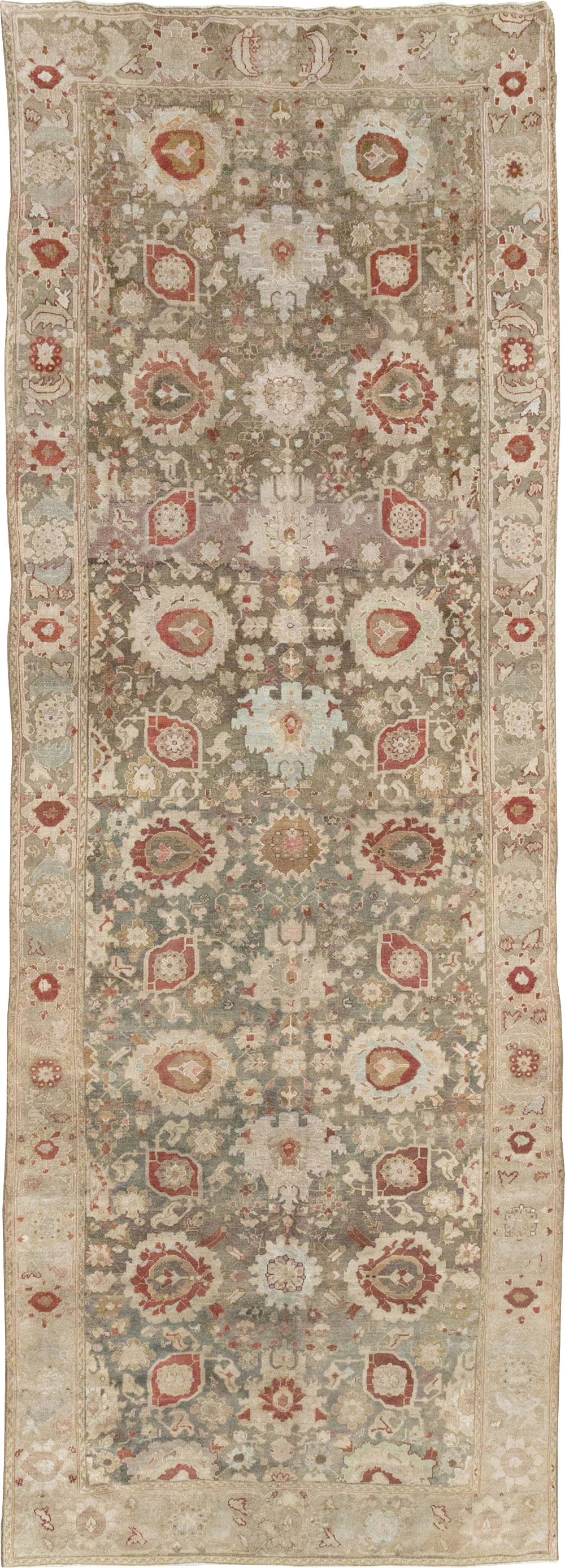 Antique Persian Malayer Wide Gallery Runner, No.20797 - Gss