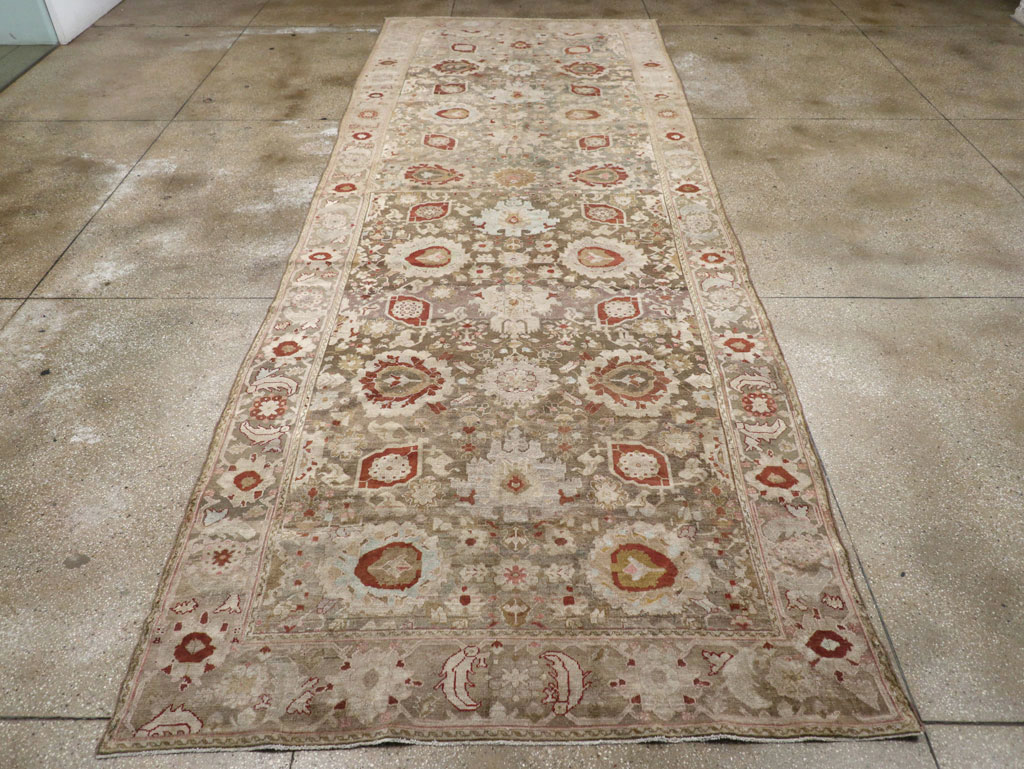 Antique Persian Malayer Wide Gallery Runner, No.20797 - Gss