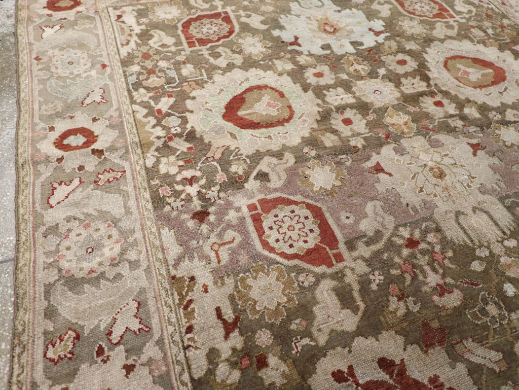 Antique Persian Malayer Wide Gallery Runner, No.20797 - Gss