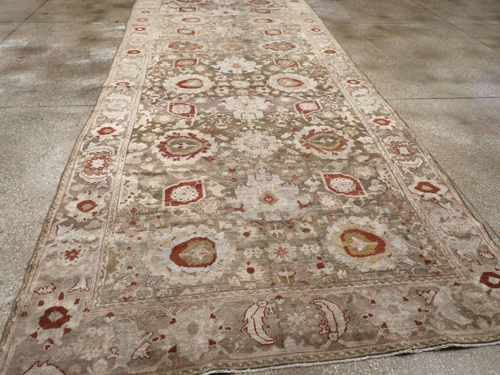 Antique Persian Malayer Wide Gallery Runner, No.20797 - Gss