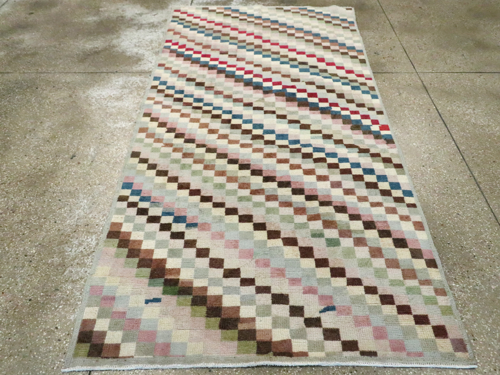 Vintage Turkish Anatolian Distressed Rug, No.20830 - Gss