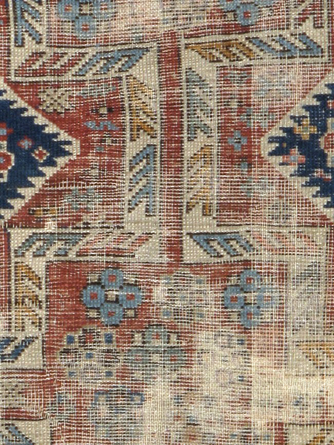 Antique Caucasian Kuba Distressed Rug, No.20859 - Gss
