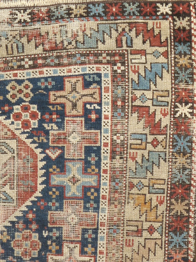Antique Caucasian Kuba Distressed Rug, No.20859 - Gss