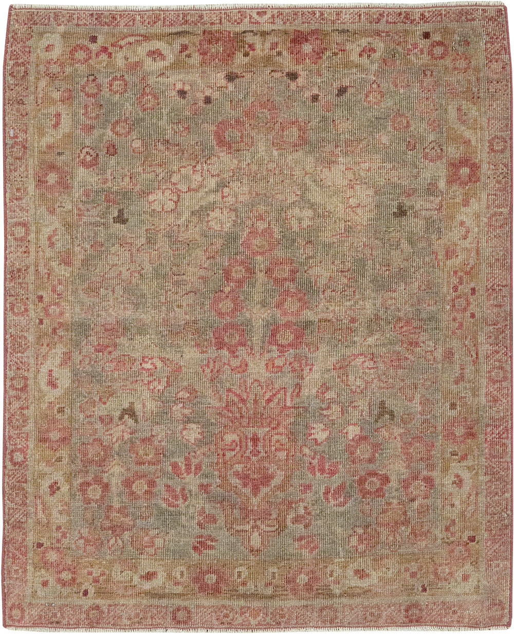 Antique Persian Mashad Throw Rug, No.20869 - Gss