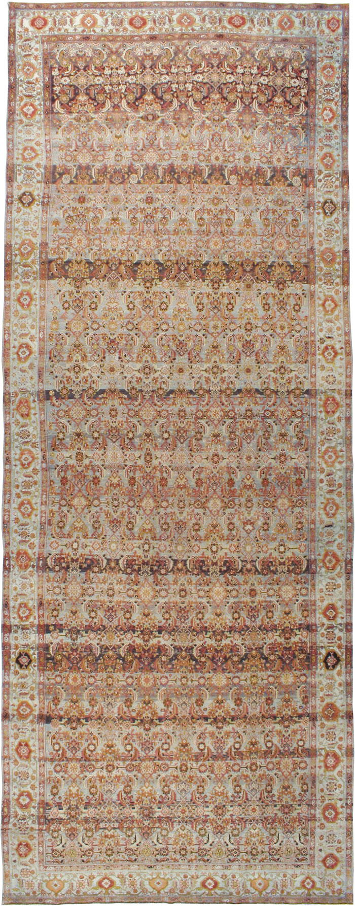 Vintage Persian Malayer Wide Gallery Runner, No.20911 - Gss