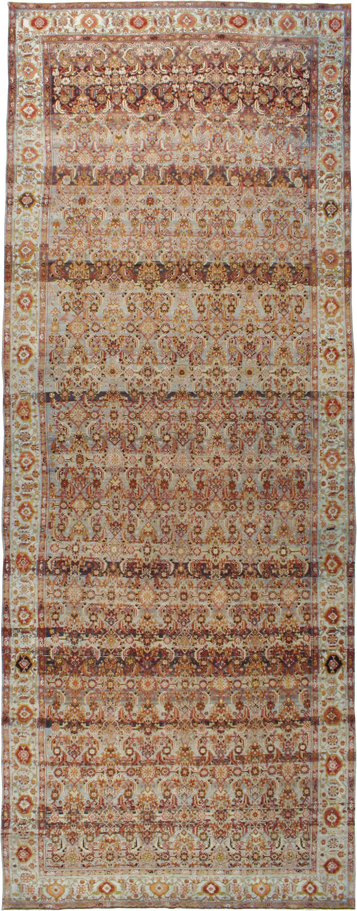 Vintage Persian Malayer Wide Gallery Runner, No.20911 - Gss