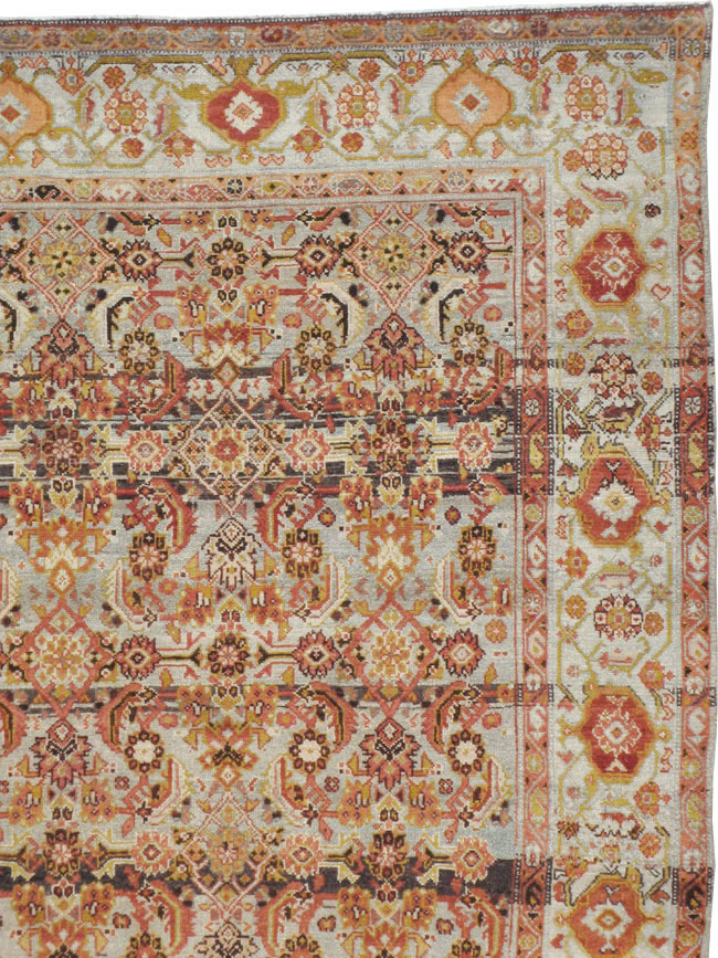 Vintage Persian Malayer Wide Gallery Runner, No.20911 - Gss