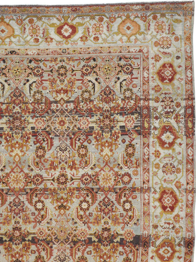 Vintage Persian Malayer Wide Gallery Runner, No.20911 - Gss