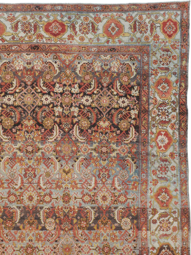 Vintage Persian Malayer Wide Gallery Runner, No.20911 - Gss