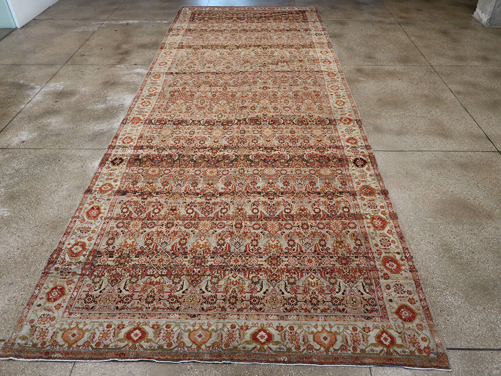 Vintage Persian Malayer Wide Gallery Runner, No.20911 - Gss