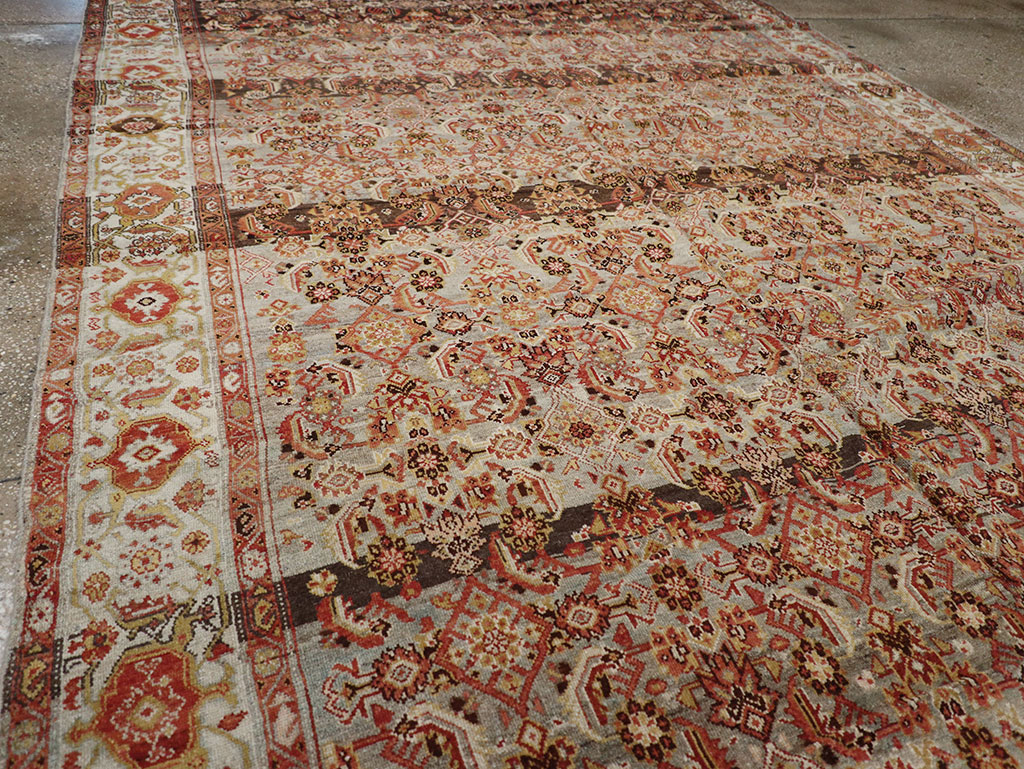 Vintage Persian Malayer Wide Gallery Runner, No.20911 - Gss