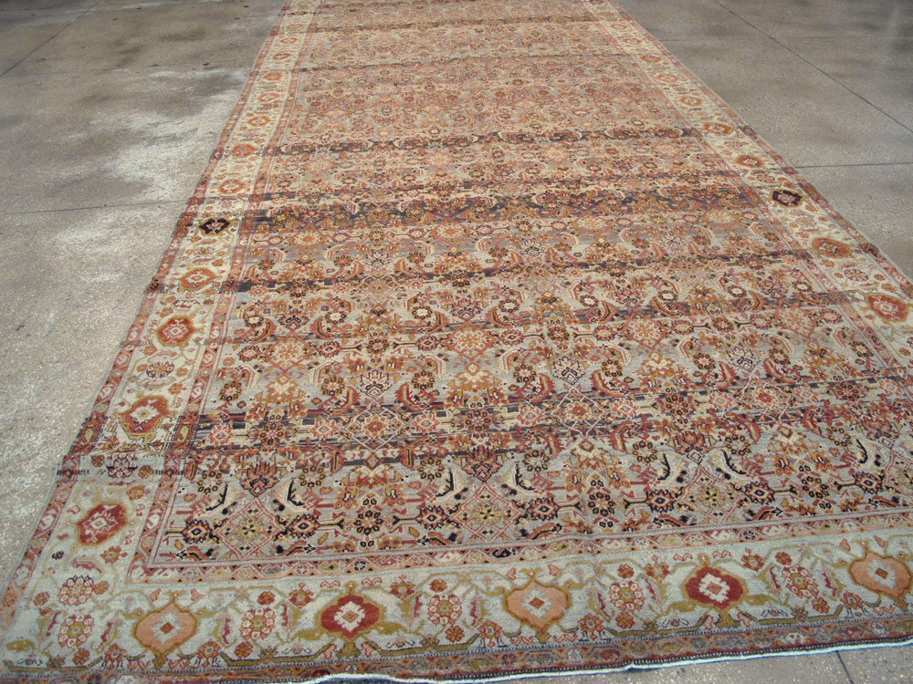 Vintage Persian Malayer Wide Gallery Runner, No.20911 - Gss