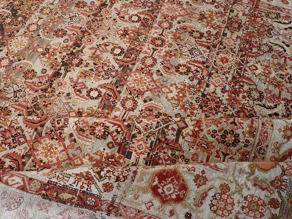 Vintage Persian Malayer Wide Gallery Runner, No.20911 - Gss