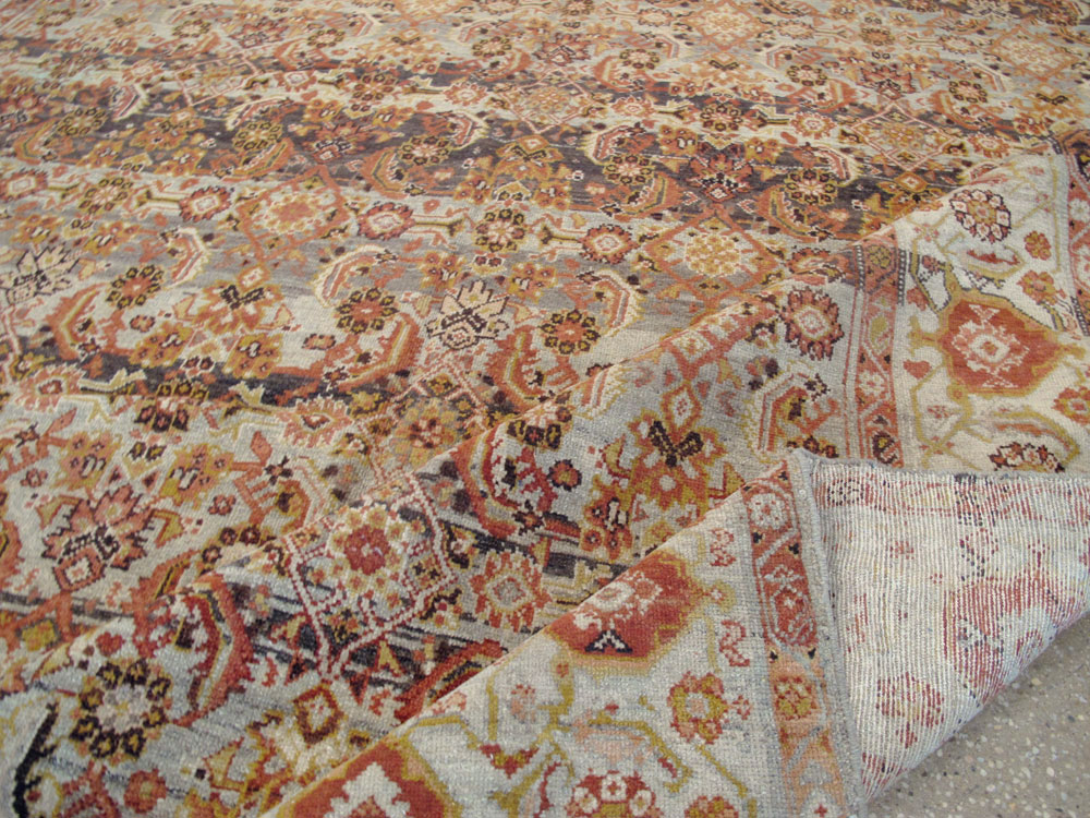 Vintage Persian Malayer Wide Gallery Runner, No.20911 - Gss